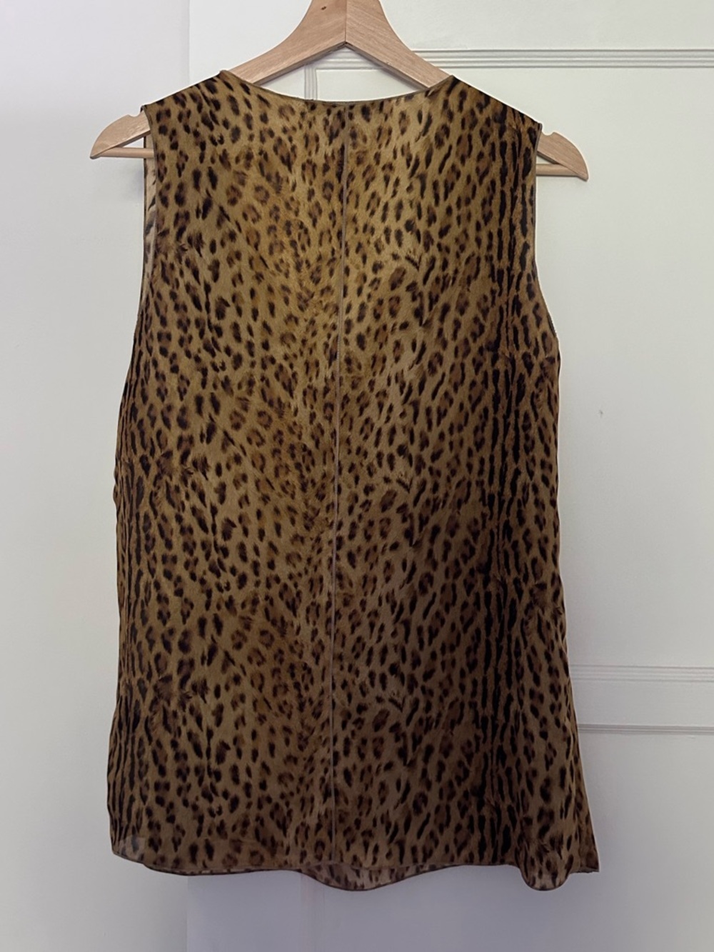 Rachel Roy Sleeveless Leopard Print V-Neck Top - Size XS - Picture 5 of 5